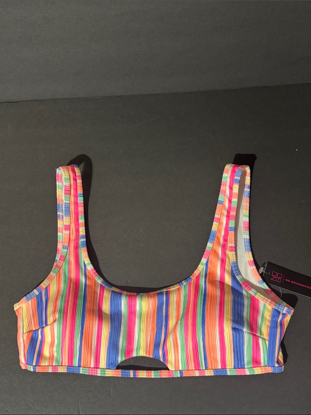 No Boundaries Colorful Bikini Top NWT Size Medium